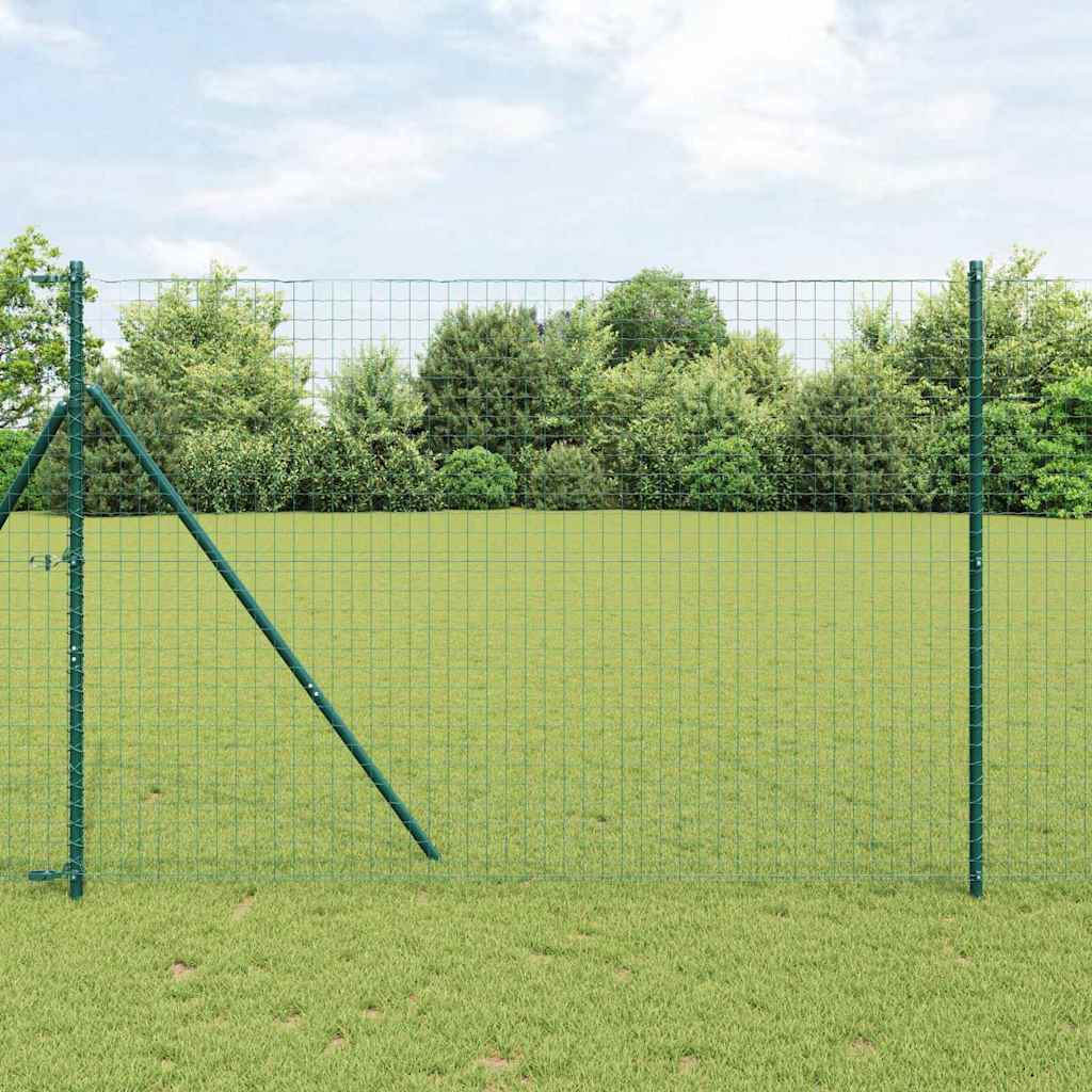 Eurozaun Grün 1,5 x 10 m PVC-beschichtetes Eisen
