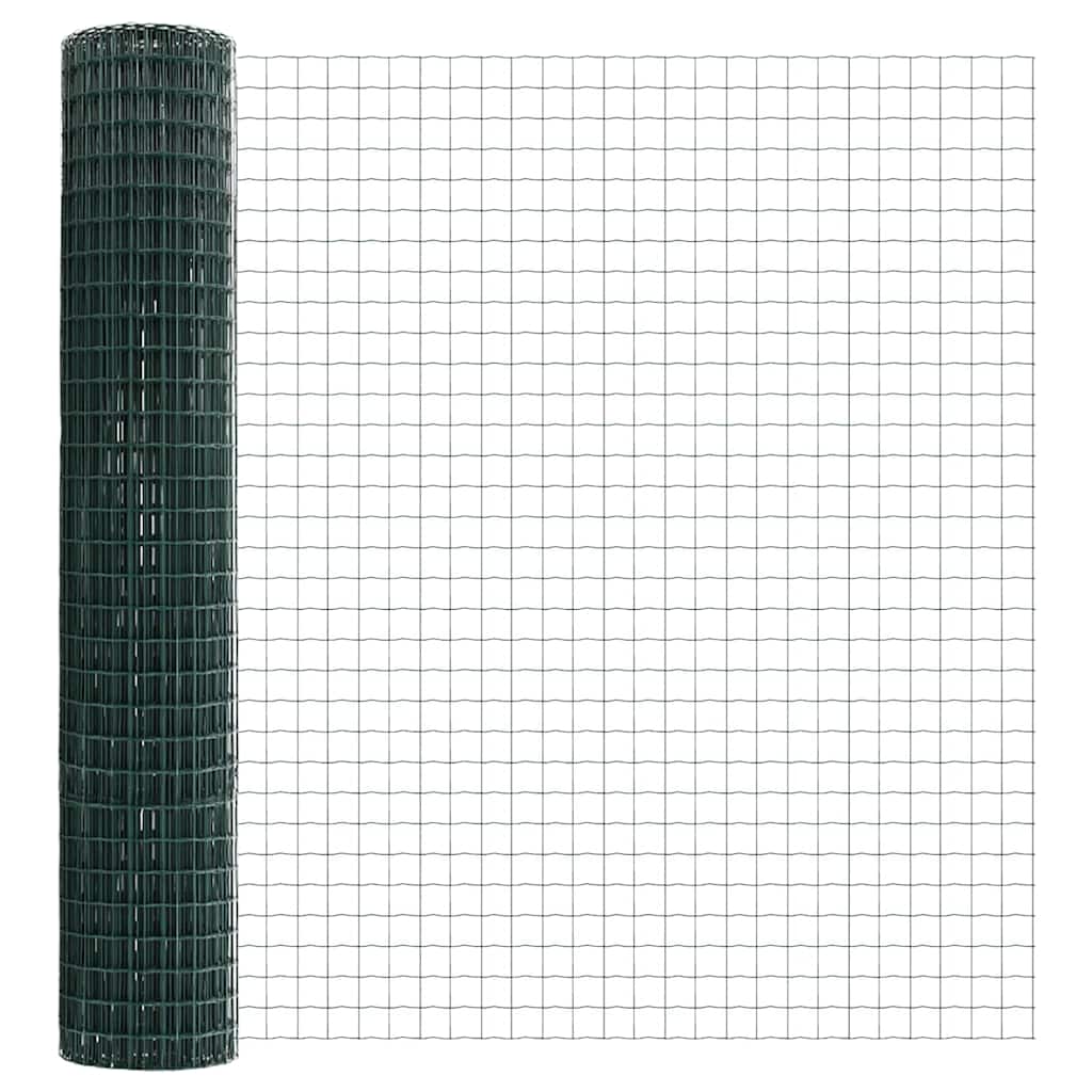 Eurozaun Grün 1,5 x 10 m PVC-beschichtetes Eisen