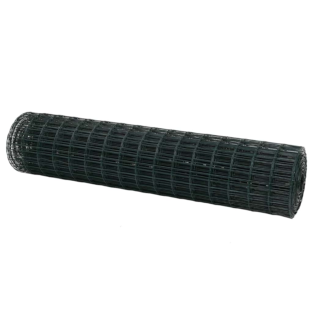 Eurozaun Grün 1 x 10 m PVC-beschichtetes Eisen