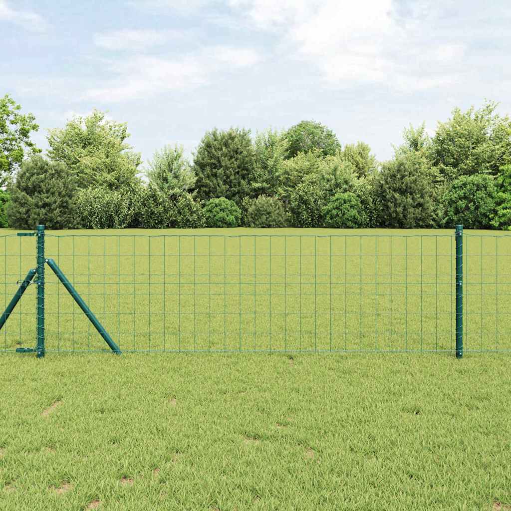 Eurozaun Grün 0,8 x 10 m PVC-beschichtetes Eisen