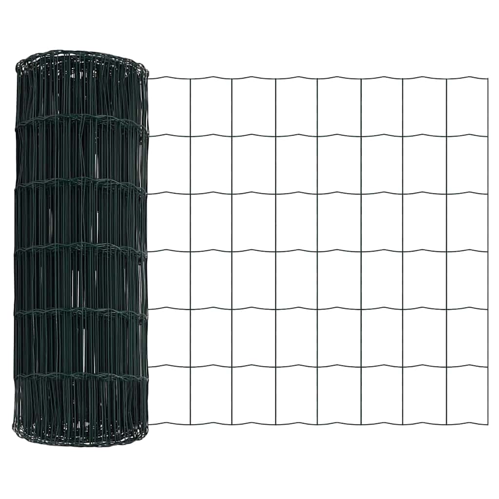 Eurozaun Grün 0,8 x 10 m PVC-beschichtetes Eisen