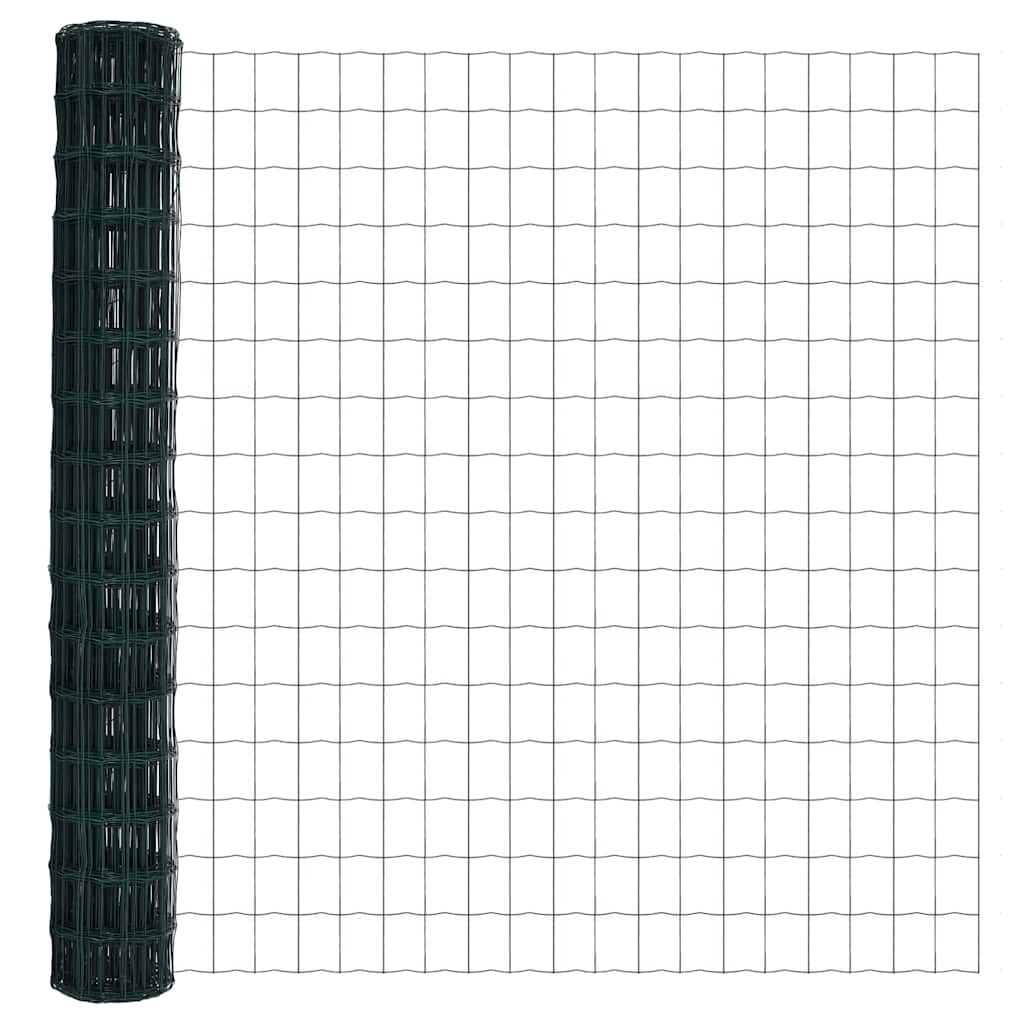 Eurozaun Grün 1,5 x 10 m PVC-beschichtetes Eisen