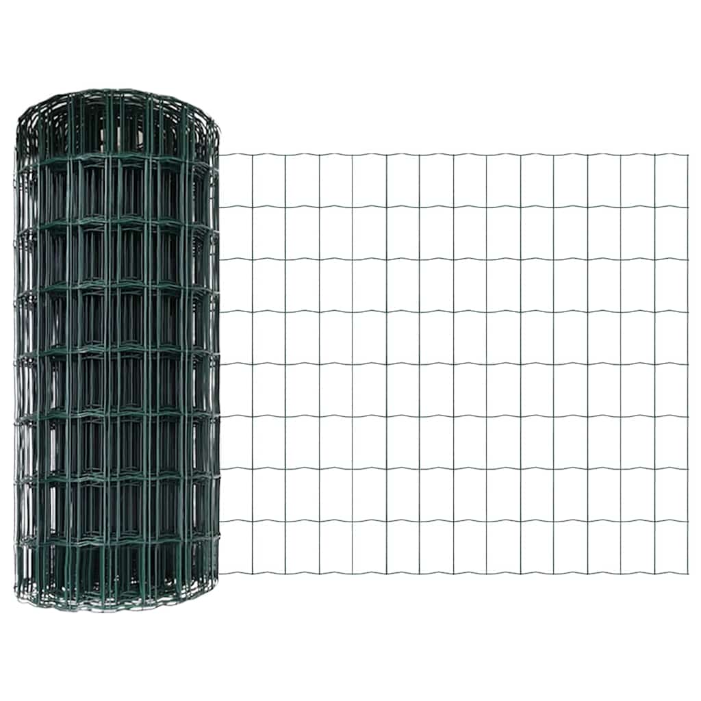 Eurozaun Grün 0,8 x 25 m PVC-beschichtetes Eisen