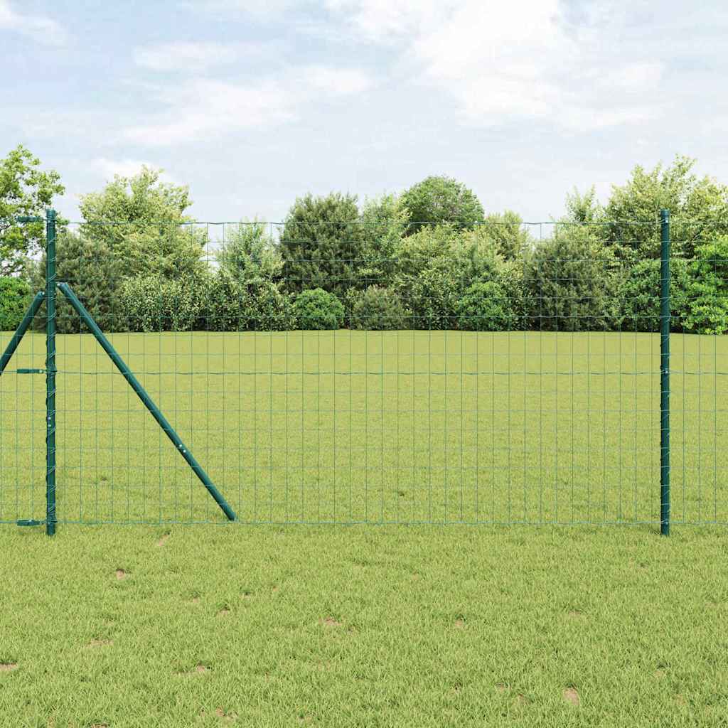 Eurozaun Grün 1,4 x 10 m PVC-beschichtetes Eisen