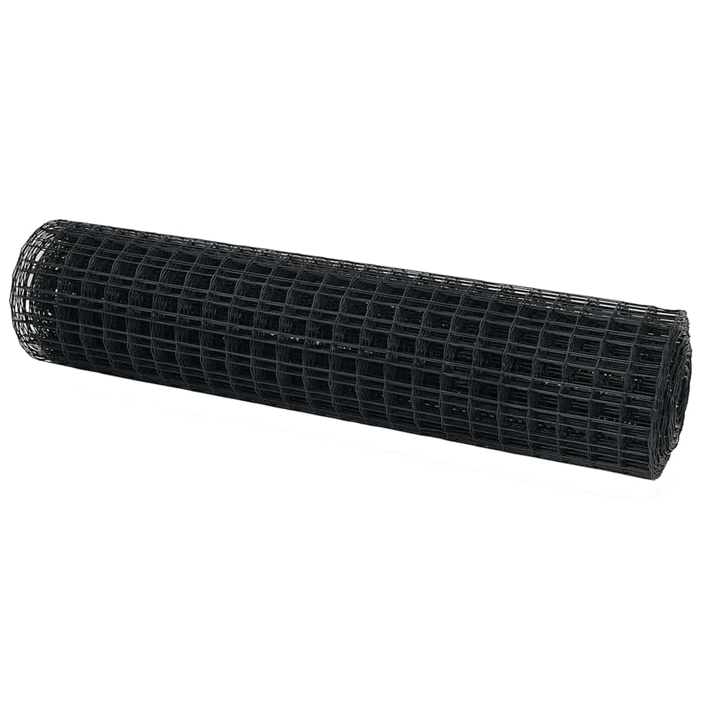 Eurozaun Grau 1 x 10 m PVC-beschichtetes Eisen