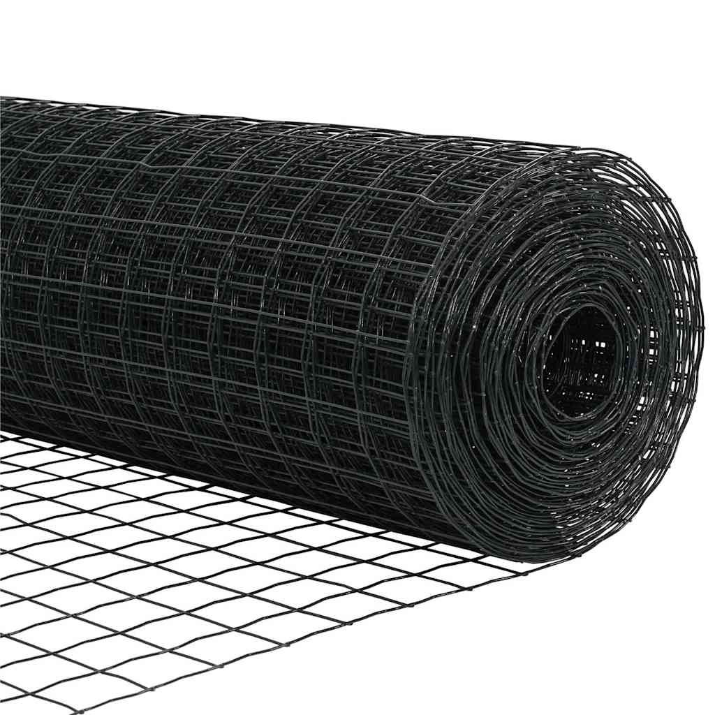 Eurozaun Grau 1,2 x 10 m PVC-beschichtetes Eisen