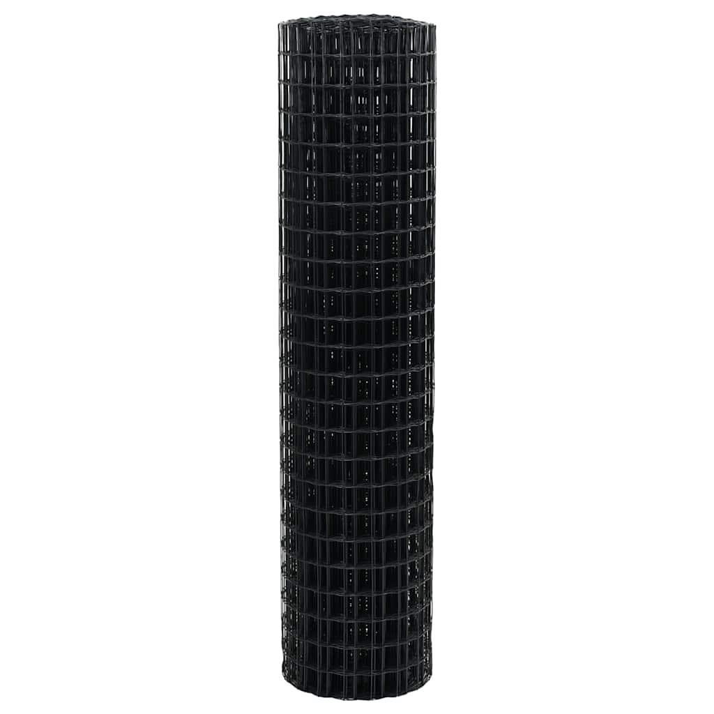 Eurozaun Grau 1,2 x 10 m PVC-beschichtetes Eisen
