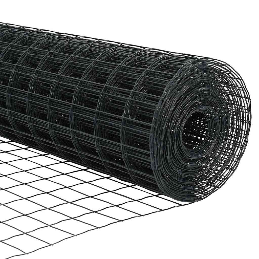 Eurozaun Grau 0,8 x 10 m PVC-beschichtetes Eisen