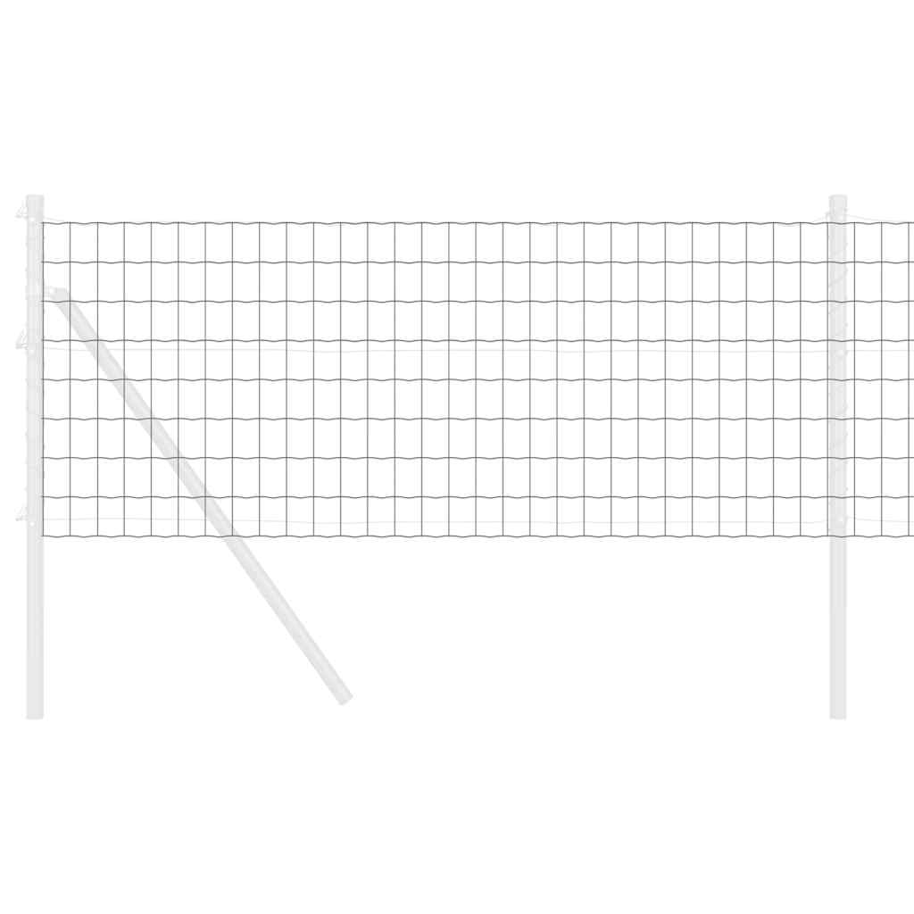 Eurozaun Grau 0,8 x 10 m PVC-beschichtetes Eisen