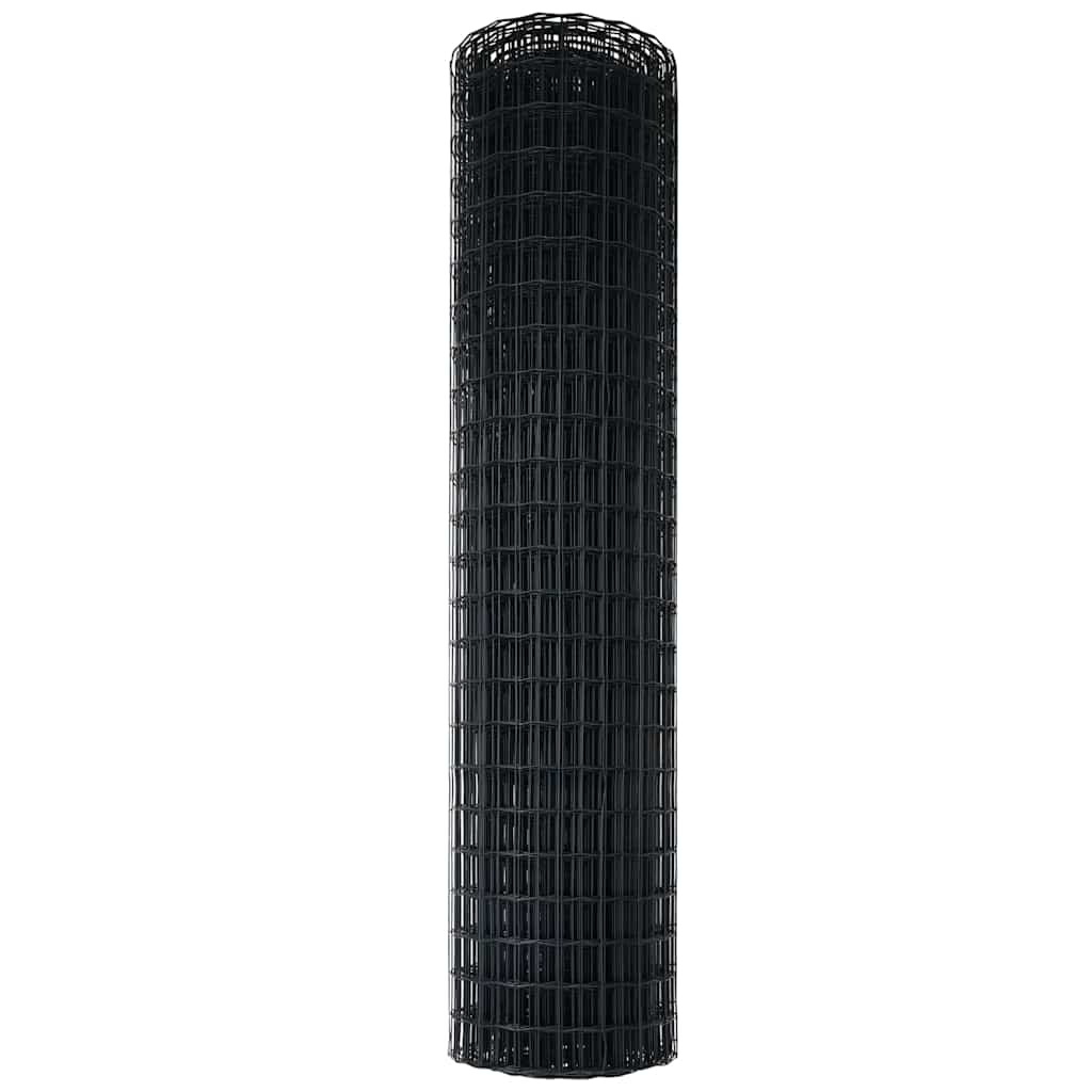 Eurozaun Grau 1 x 10 m PVC-beschichtetes Eisen