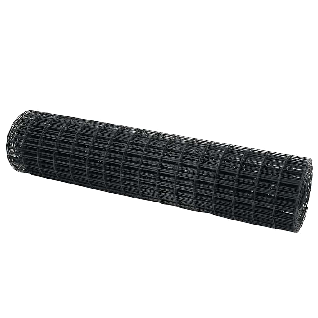 Eurozaun Grau 1,2 x 10 m PVC-beschichtetes Eisen