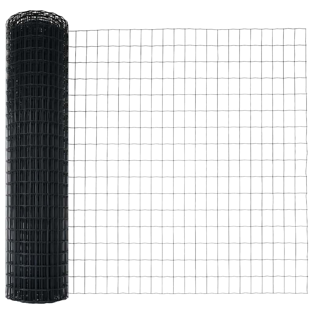 Eurozaun Grau 1,2 x 10 m PVC-beschichtetes Eisen