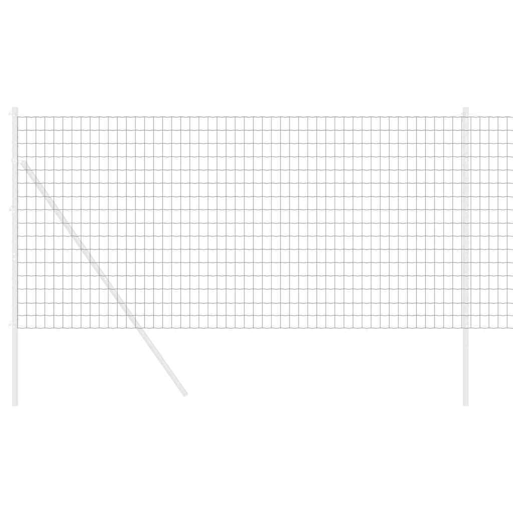 Eurozaun Grau 1,2 x 10 m PVC-beschichtetes Eisen