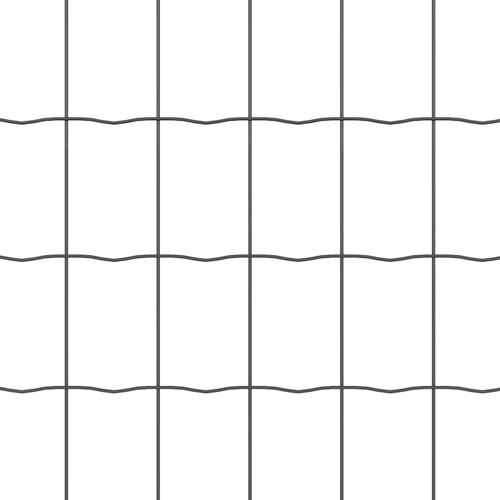 Eurozaun Grau 1,4 x 10 m PVC-beschichtetes Eisen