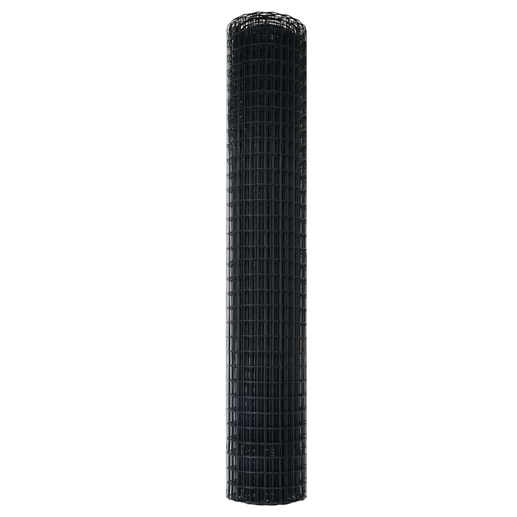 Eurozaun Grau 1,5 x 10 m PVC-beschichtetes Eisen