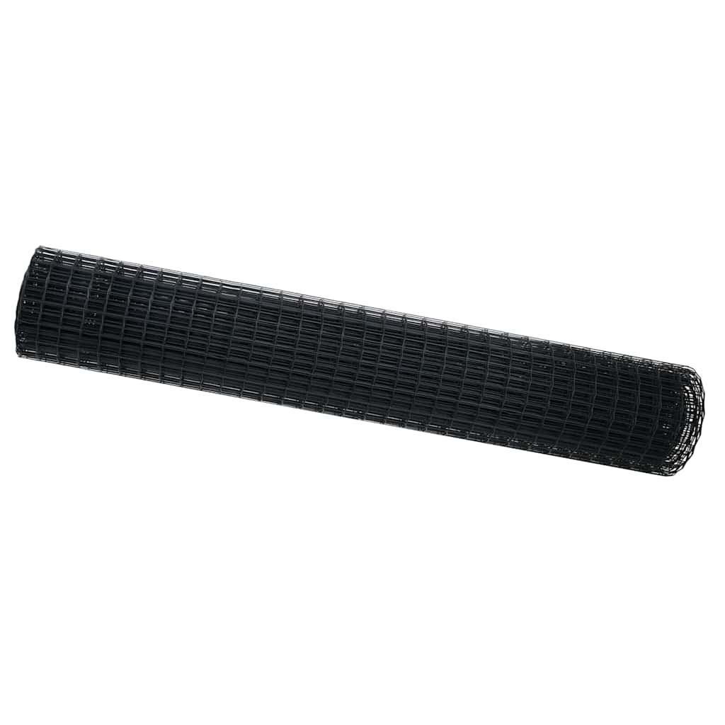 Eurozaun Grau 1,6 x 10 m PVC-beschichtetes Eisen
