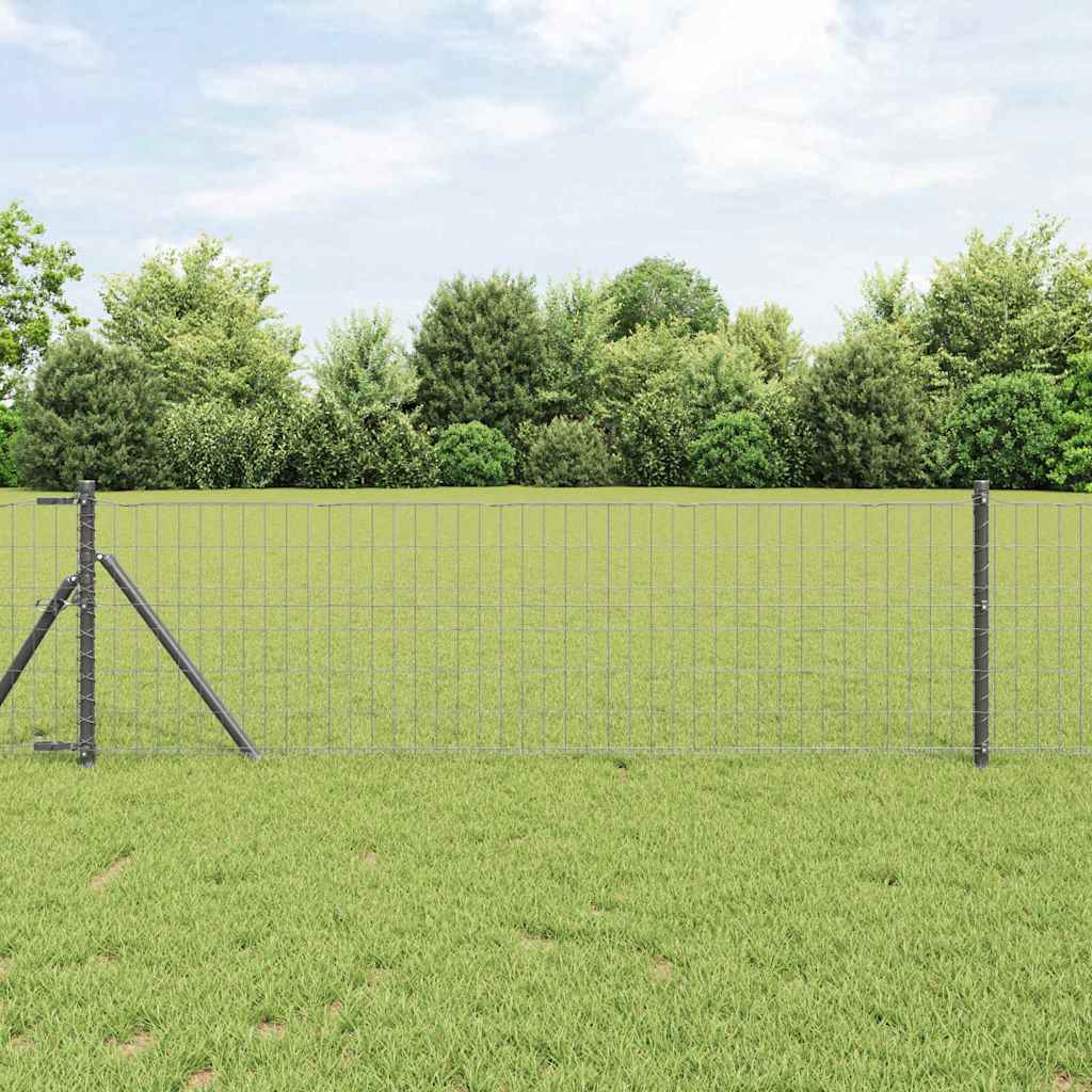 Eurozaun Grau 0,4 x 10 m PVC-beschichtetes Eisen
