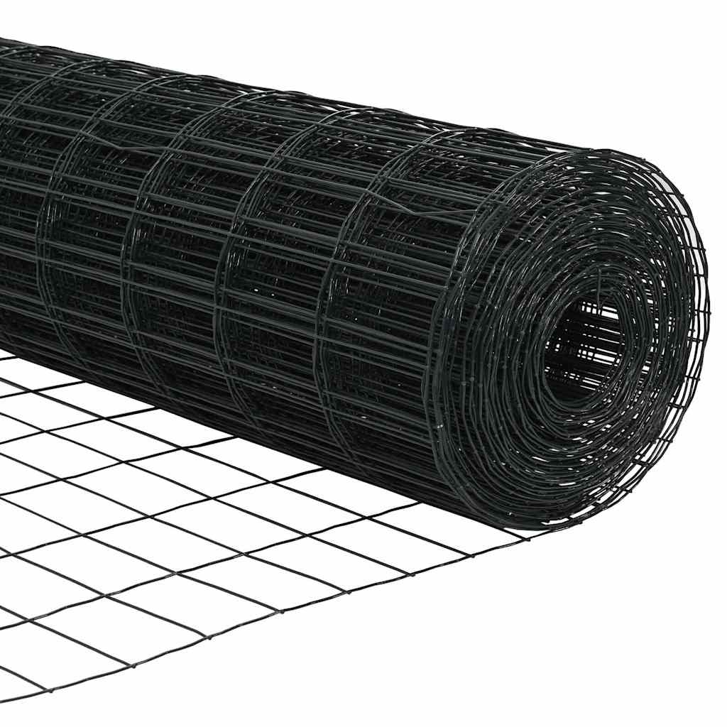Eurozaun Grau 0,8 x 10 m PVC-beschichtetes Eisen