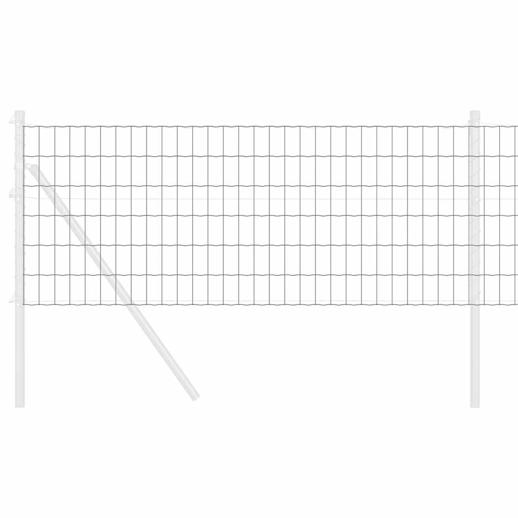 Eurozaun Grau 0,8 x 10 m PVC-beschichtetes Eisen