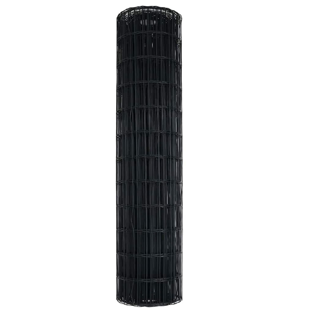 Eurozaun Grau 1,2 x 10 m PVC-beschichtetes Eisen