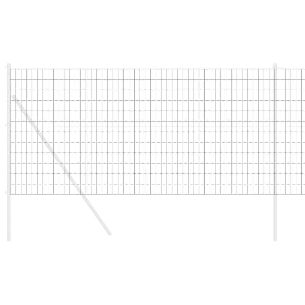 Eurozaun Grau 1,4 x 10 m PVC-beschichtetes Eisen