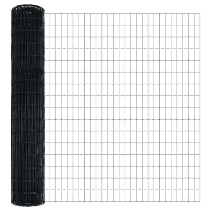 Eurozaun Grau 1,5 x 10 m PVC-beschichtetes Eisen