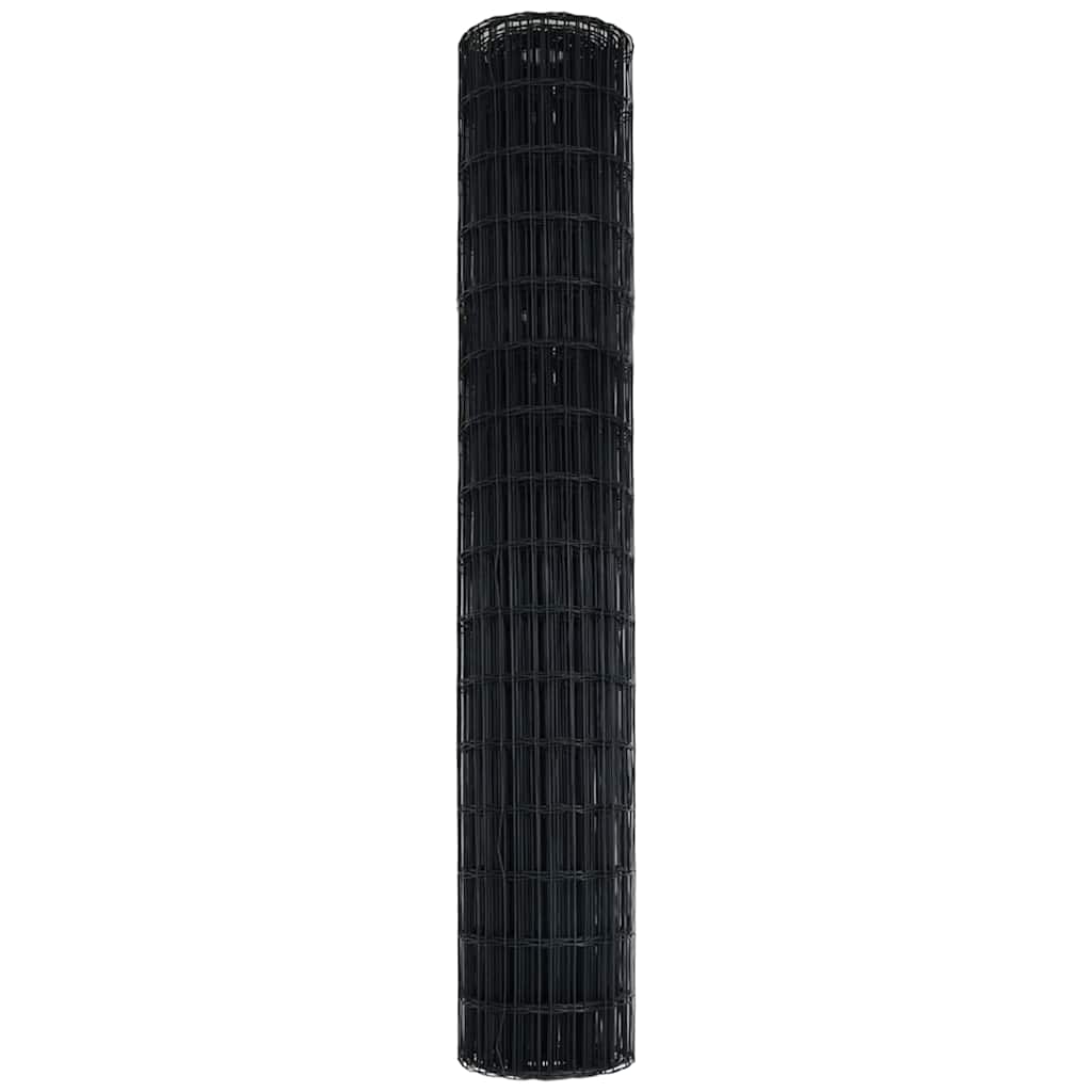 Eurozaun Grau 1,5 x 10 m PVC-beschichtetes Eisen