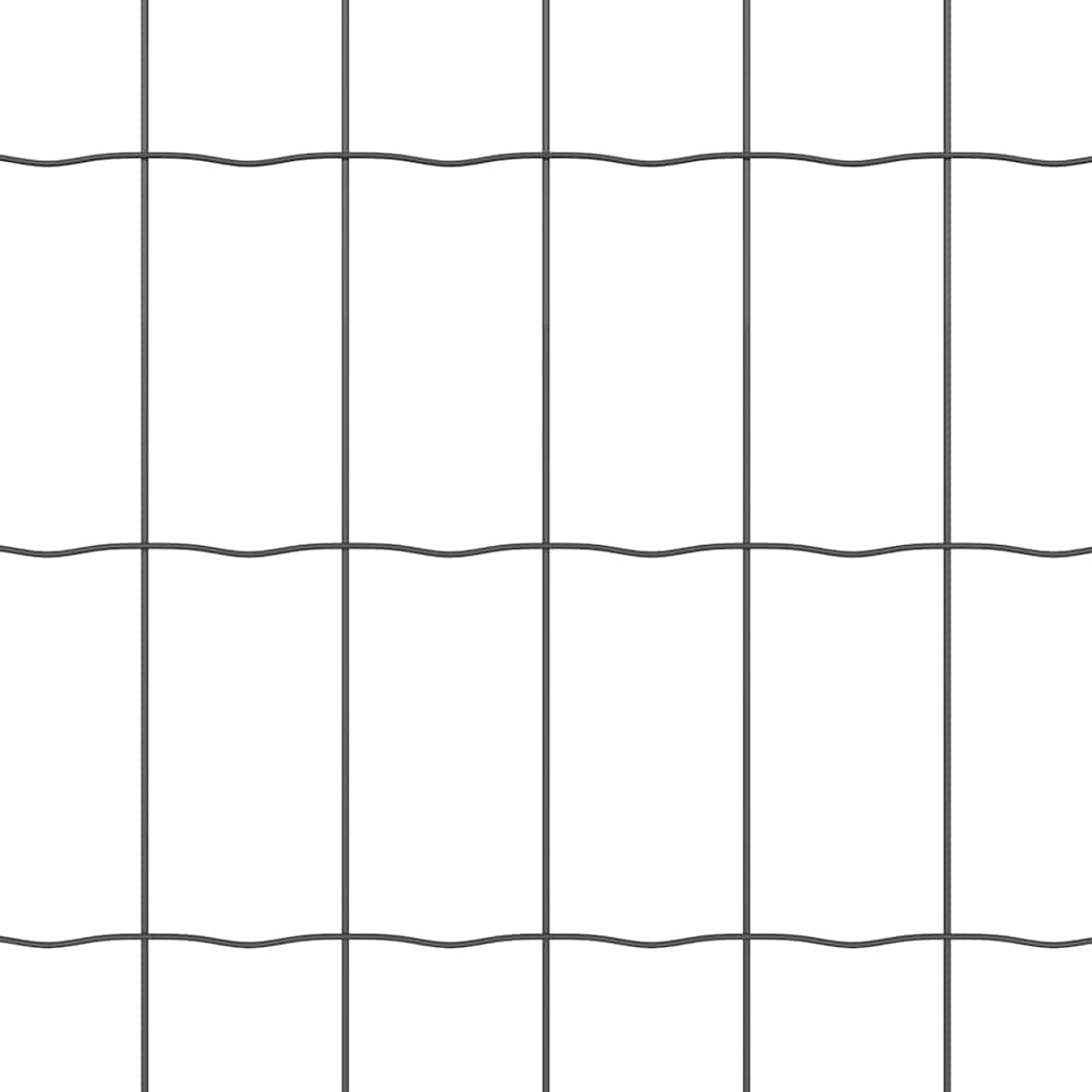 Eurozaun Grau 1,6 x 10 m PVC-beschichtetes Eisen