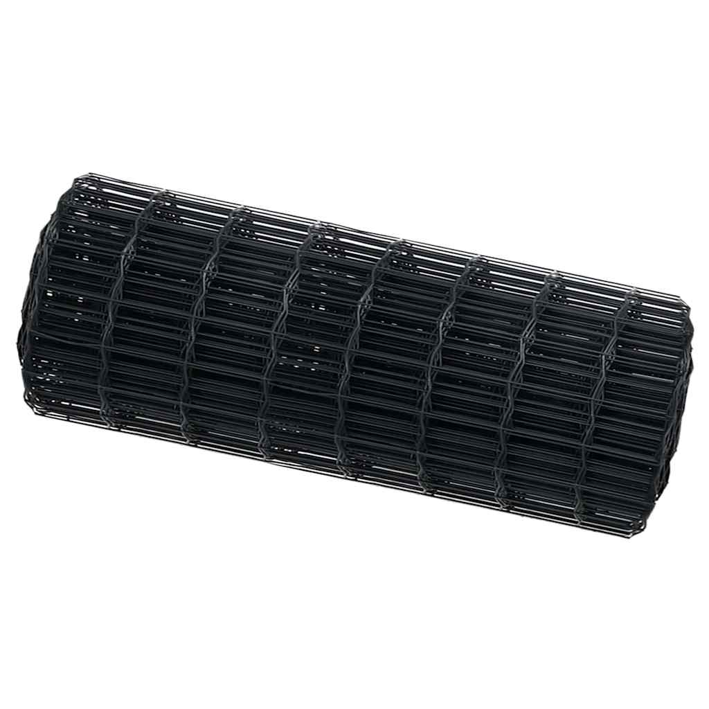 Eurozaun Grau 0,8 x 10 m PVC-beschichtetes Eisen