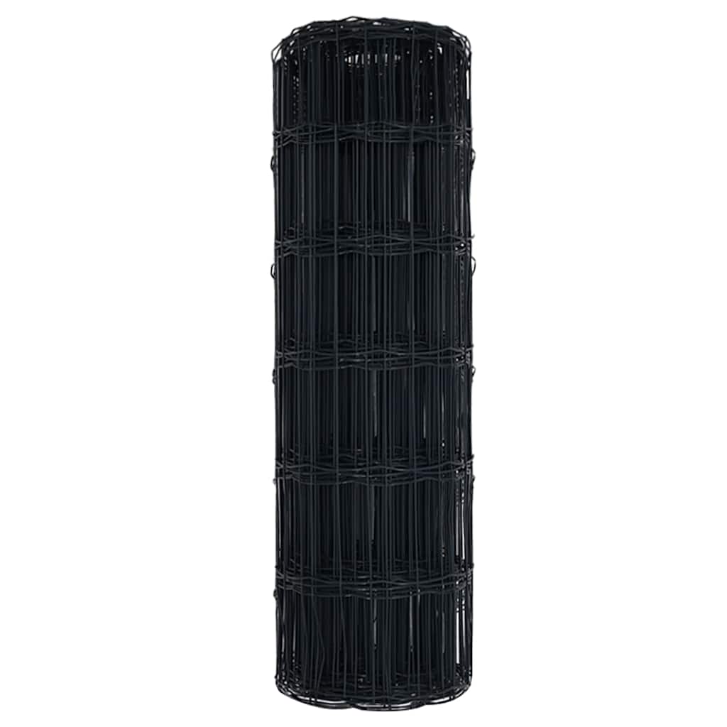 Eurozaun Grau 0,8 x 10 m PVC-beschichtetes Eisen