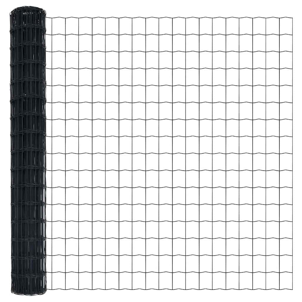Eurozaun Grau 1,6 x 10 m PVC-beschichtetes Eisen