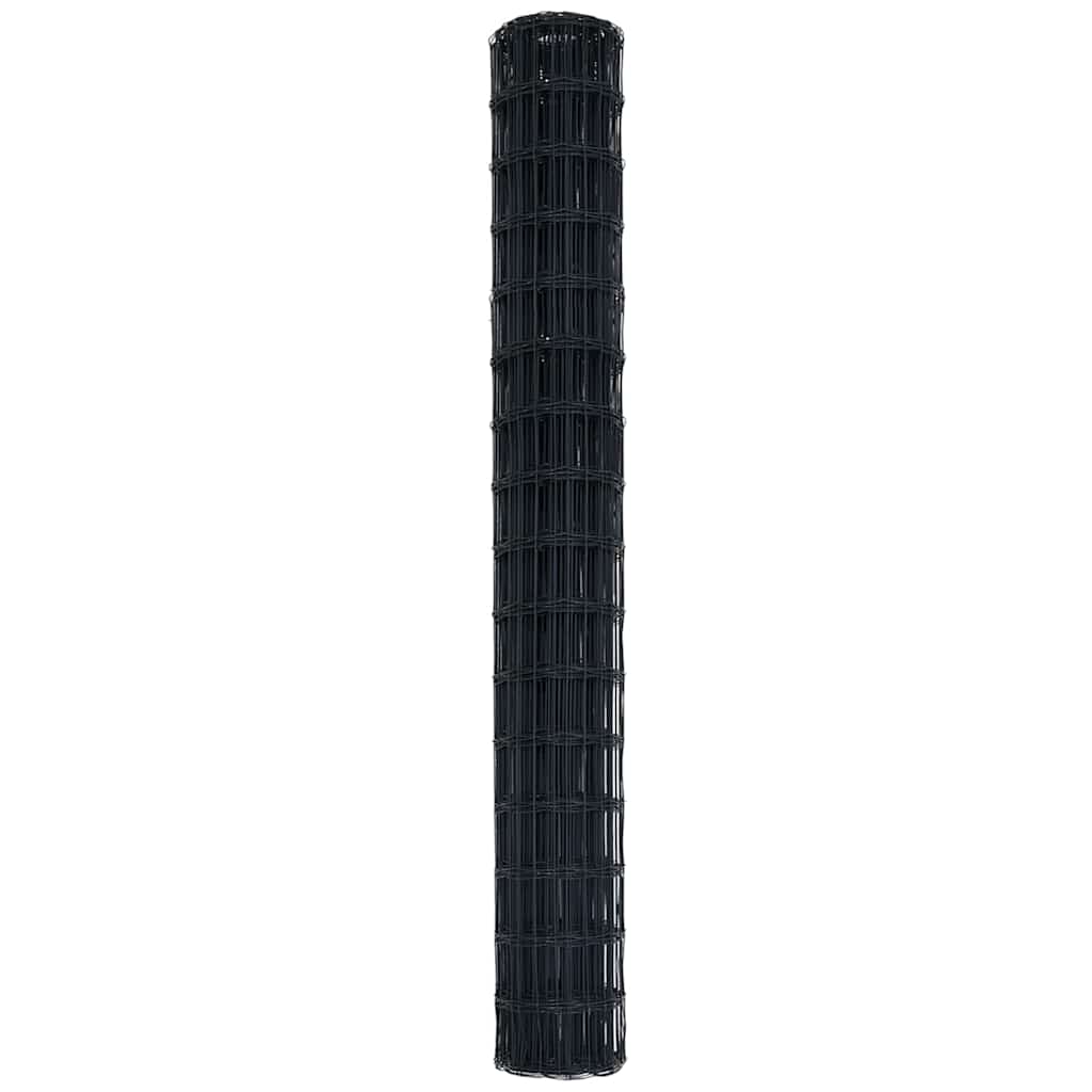 Eurozaun Grau 1,6 x 10 m PVC-beschichtetes Eisen