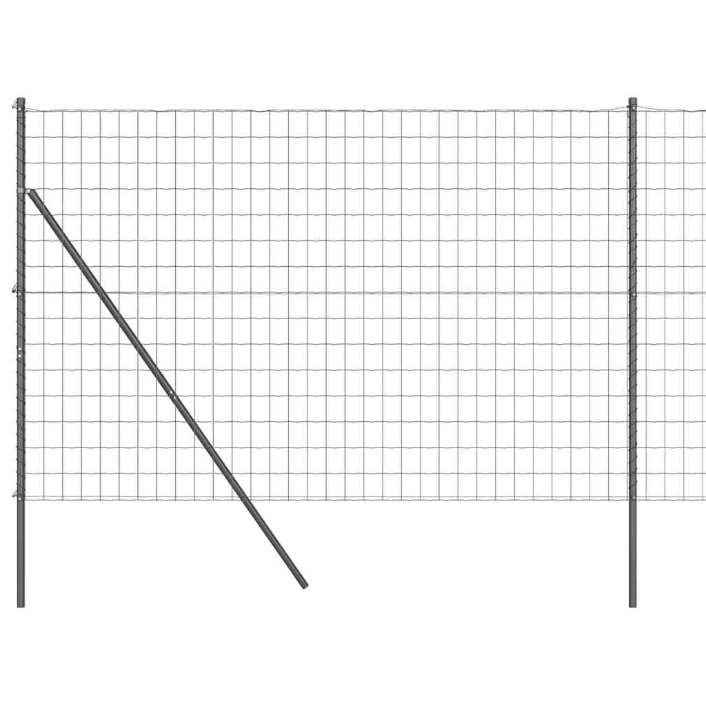 Eurozaun Grau 1,6 x 10 m PVC-beschichtetes Eisen