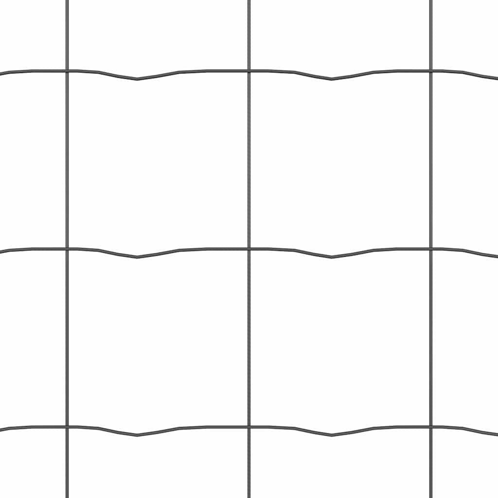 Eurozaun Grau 1,4 x 10 m PVC-beschichtetes Eisen