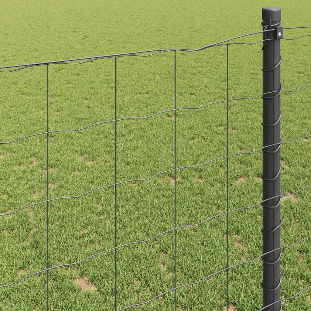 Eurozaun Grau 1,4 x 10 m PVC-beschichtetes Eisen