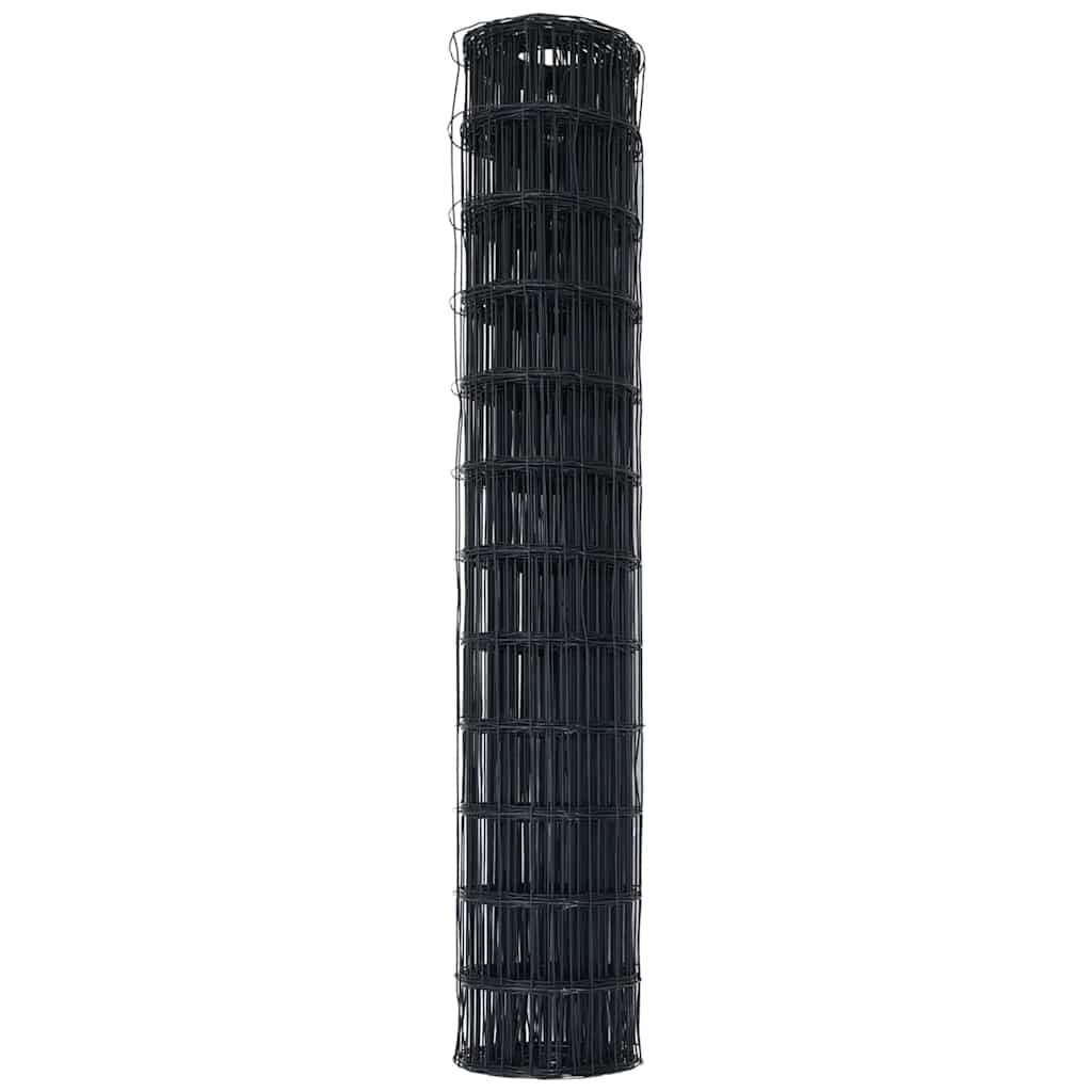 Eurozaun Grau 1,4 x 10 m PVC-beschichtetes Eisen