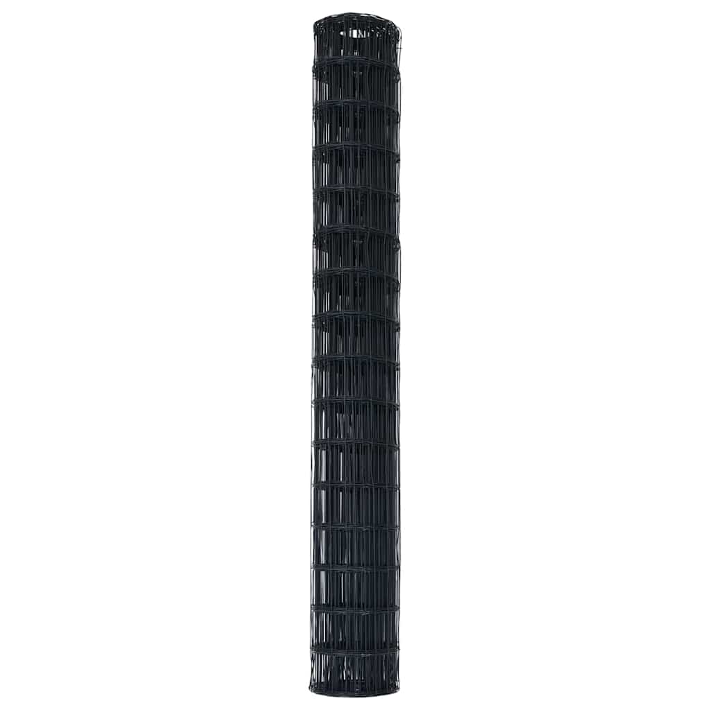 Eurozaun Grau 1,6 x 10 m PVC-beschichtetes Eisen