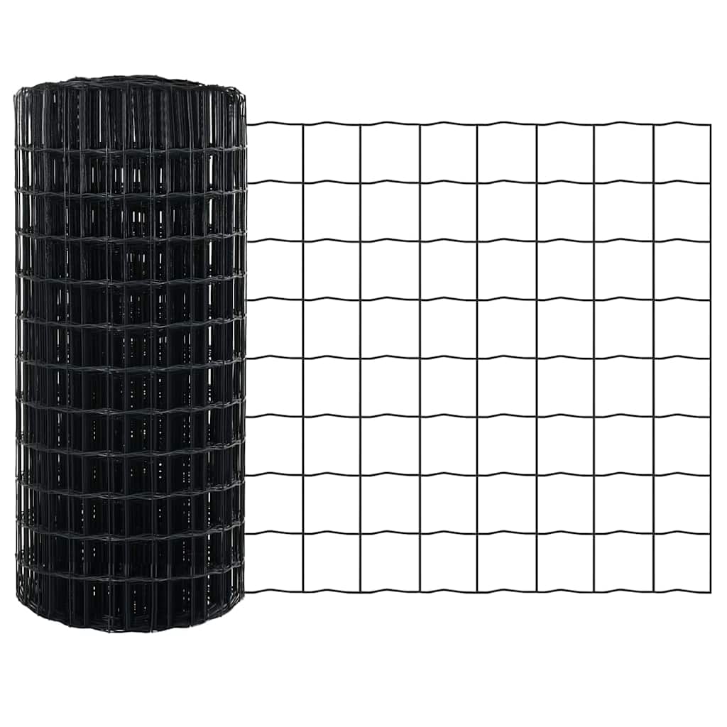 Eurozaun Grau 0,6 x 50 m PVC-beschichtetes Eisen