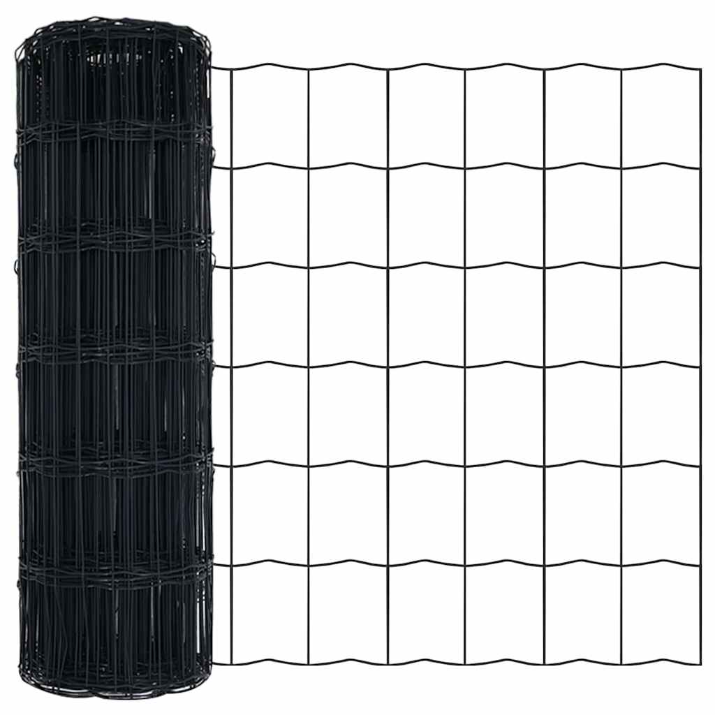 Eurozaun Grau 0,6 x 50 m PVC-beschichtetes Eisen