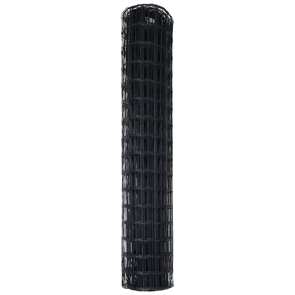 Eurozaun Grau 1,4 x 10 m PVC-beschichtetes Eisen