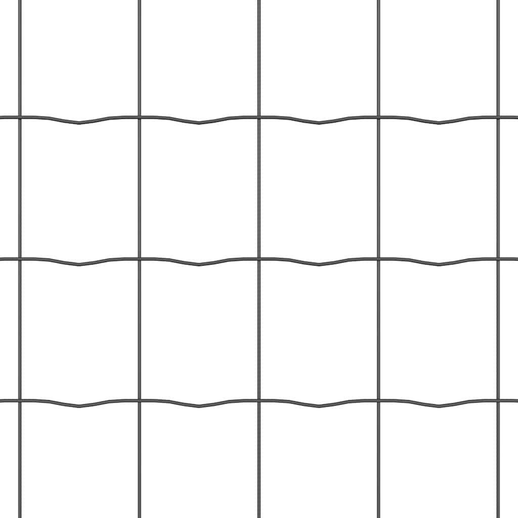 Eurozaun Schwarz 1,6 x 10 m PVC-beschichtetes Eisen