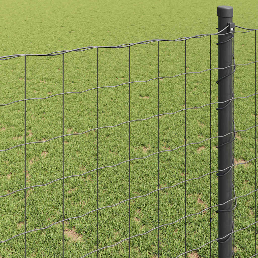 Eurozaun Grau 0,6 x 25 m PVC-beschichtetes Eisen
