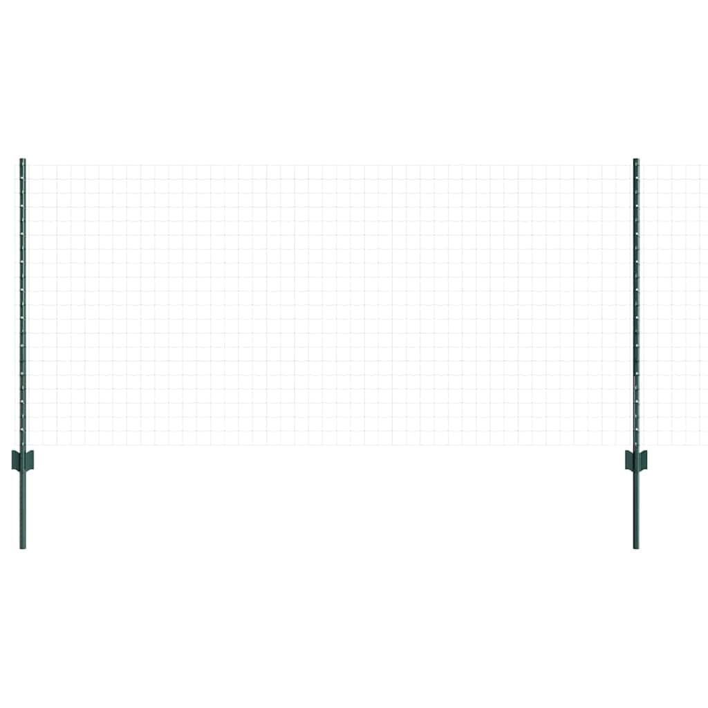Eingebetteter Zaunpfosten 22 pcs Grün 140 cm
