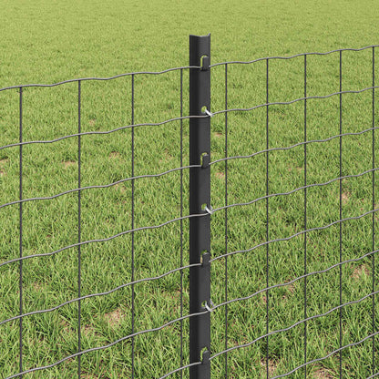 Eingebetteter Zaunpfosten 44 stk. Grau 100 cm