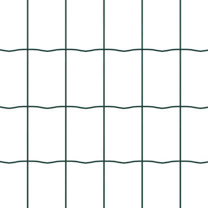 Euro-Zaun mit Pfosten 10 x 1 m PVC-beschichteter Stahl Grün