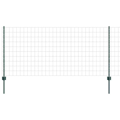 Euro-Zaun mit Pfosten 10 x 1 m PVC-beschichteter Stahl Grün