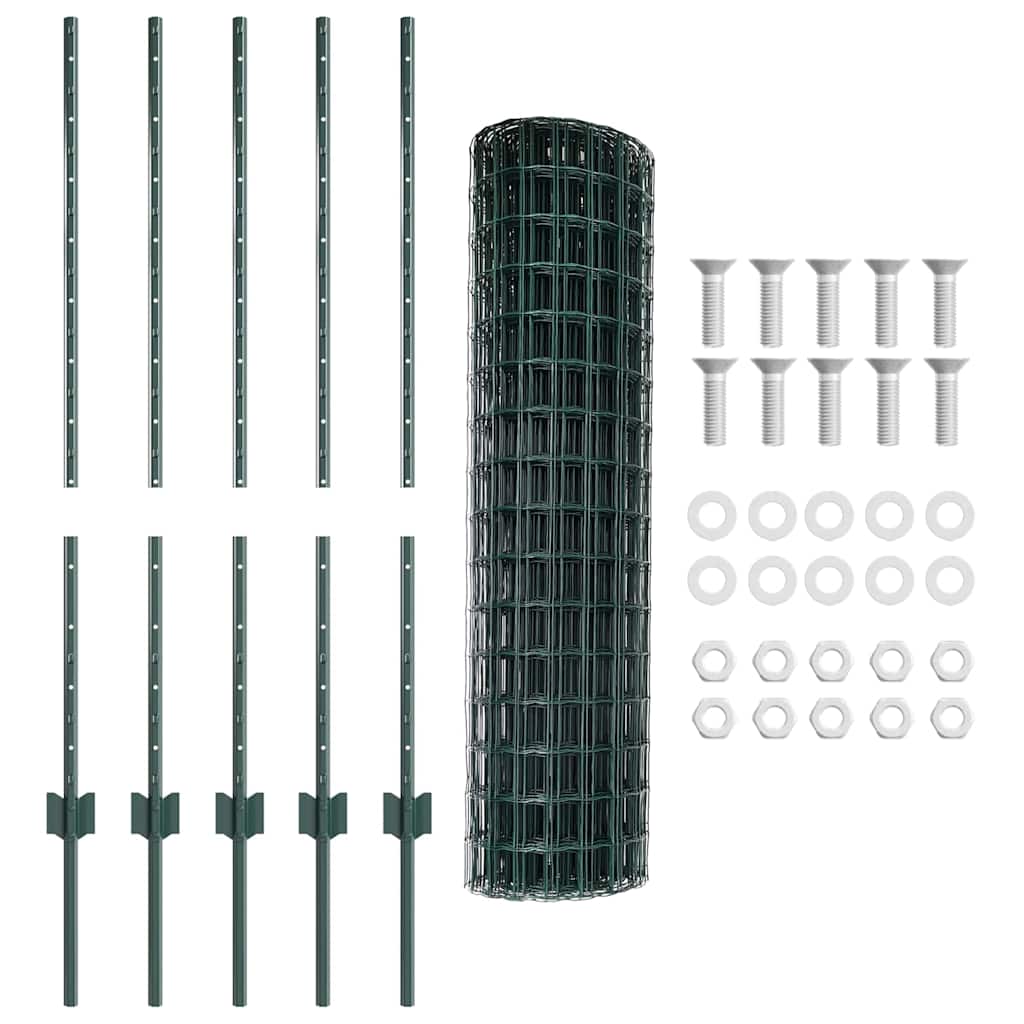 Geschweißter Drahtzaun 10 x 1 m (B x H) PVC-beschichteter Stahl