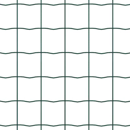 Euro-Zaun mit Pfosten 10 x 1 m PVC-beschichteter Stahl Grün