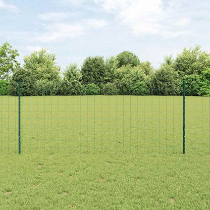 Euro-Zaun mit Pfosten 10 x 1 m PVC-beschichteter Stahl Grün