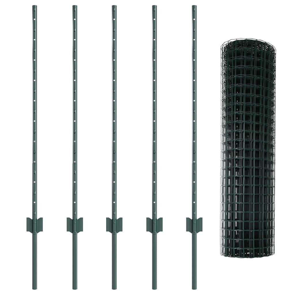 Geschweißter Drahtzaun 10 x 1 m (B x H) PVC-beschichteter Stahl
